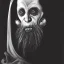 Placeholder: Nosferatu with tentacle beard grey skin and vampire fangs as a Russian Orthodox bishop