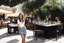 Placeholder: [high res photo by Russ Meyer] Alessandra Ambrosio At The Ale's Guide To Los Angeles, in the court yard of a restaurant