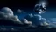 Placeholder: A night sky with clouds and a moon