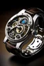 Placeholder: Produce an image of a jump hour watch surrounded by gears and mechanical elements, emphasizing the intricate craftsmanship and engineering that goes into creating these unique timepieces."