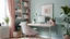 Placeholder: a tidy and cozy office with soft colors