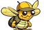 Placeholder: Cartoon hornet in a baseball cap