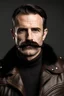 Placeholder: Moustached man in leather