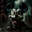 Placeholder: zombie mickey mouse, photorealism, movie screen capture, horror, evil, hungry, rotted