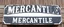 Placeholder: fill composition with large and wide hand painted old western sign that reads: "MERCANTILE" white on black with inset white stripe boarder aged paint on wood sanserif