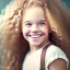 Placeholder: A cute little girl, curly blonde hair, the look on her smiling face.