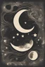 Placeholder: Abstract drawing of the moon and stars