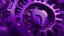 Placeholder: a giant cog that is also a magnifying glass, purple tones, dreamy, psychedelic, 4k, sharp focus, volumetrics, trippy background