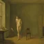 Placeholder: a chimera in a subliminal room, a chimera in a subliminal room, depicted by balthus