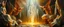 Placeholder: master oil painting by Rembrandt,ice fountain of air water angels singing, display of god rays over blessed earth