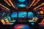 Placeholder: (Artwork Style: A hyper-detailed, high-contrast digital photograph with heavy film grain, crossed with the intense, saturated colors of 1970s psychedelic pulp art (like Philippe Druillet meets Helmut Newton)). A tight, intimately framed close-up shot inside the dimly lit, claustrophobic crew cabin of the USS Voyager. The air is thick, hazy with floating holographic motes and the sweet, dizzying scent of exotic alien perfume. The scene is experienced from a first-person perspective, or perhaps t