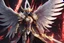 Placeholder: Ra in 8k solo leveling shadow artstyle, golden them, neon effect, big white wings, feathers, full body, crystal red eye, apocalypse, intricate details, highly detailed, high details, detailed portrait, masterpiece,ultra detailed, ultra quality