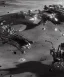 Placeholder: Crashed photorealistic futuristic industrial mechanical mechwarrior space ship on the moon lunar surface