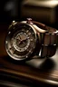Placeholder: Produce a picture of the Cartier watch with a leather strap, emphasizing the combination of materials and textures."