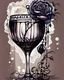 Placeholder: watercolor drawing Gothic black wine glass, black lace, pearls, black roses, on a white background, Trending on Artstation ::{creative commons}:: Illustration :: Color Grading:: Filmic, Nikon D750, Brenizer Method, Perspective, Depth of Field, F/2.8, Lens Flare, Tonal Colors, 8K, Full-HD, ProPhoto RGB, Perfectionism, Rim Lighting, Natural Lighting, Soft Lig