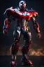 Placeholder: Robot transformer in a robot spiderman, super high tech with soldier on his arms and weapon complete, explode, hdr, (intricate details, hyperdetailed:1.16), piercing look, cinematic, intense, cinematic composition, cinematic lighting, color grading, focused, (dark background:1.1) by. Addie digi