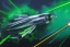 Placeholder: spaceship battle, explosions, lasers, green lasers, explosions painting