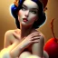 Placeholder: Epic fullbody Portrait of adult Snow White beatiful busty estilo Jean Auguste Dominique Ingres 4k