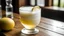 Placeholder: Pisco sour on wooden table natural light