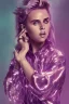 Placeholder: purple tones, danish singer mø, high light ,