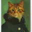 Placeholder: Portrait of a cat by Van Gogh