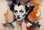 Placeholder: abstract 16th century portrait of a vampire sorceress with fine ink, done in the painting style of Helen Frankenthaler, rich natural colors, flowers, museum quality masterpiece.