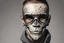 Placeholder: man in skeleton mask an aviator glasses by andrea del sarto