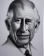 Placeholder: Prince Charles as Santa Claus pencil and charcoal sketch Christmas portrait lighting