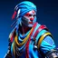 Placeholder: (((((3d pixel art nft style))))) (((clown assassin with blue dreadlocks in attire that resemble assassin's creed, with a strong focus on the details))) ((((best quality, ultra-detailed, UHD 32k, vector illustration, nft character, trending on all NFT marketplaces, valued at a record-breaking price to purchase nft))))