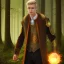 Placeholder: Male, Human, Blond, Sorcerer, Fire Mage, Golden Eyes, Young, Photorealism, Full Body Shot, Forest Background