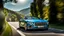 Placeholder: A sleek with livery (((bentley bmw))), its contours and details perfectly captured in a (((cinematic view))), zipping along a winding road under a beautiful blue fresh morning sky