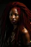 Placeholder: Photo style Fantasy dark skinned red sonja ginger dreadlocks