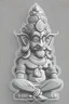 Placeholder: Hindu god Brahma，cute,sticker,Adobe Illustrator,grayscale,3D vector art,hand drawn, digital ,low-poly, retro aesthetic,Greek god with medium aesthetic theme, illustration, highly detailed, simple, smooth, clean vector, no jagged lines, smooth,