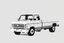 Placeholder: 1970s Chevrolet square body truck facing a little to the left, gray background, high contrast black and white vector