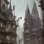 Placeholder: Square+gothic architecture +detailed facades+human scalades+beautiful, liveable urban square lined with with richly detailed houses and shops, ,street trees,ornamental flowers +uphill road+biopunk+Book illustration by Gediminas Pranckevičius, Jean Baptiste Monge, Brian Kesinger, Anton fadeev, Kilian Eng, strong lines, high contrast vibrant colors, highly detailed, 16k resolution, trending on behance