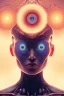 Placeholder: portrait full human body, meditation, third eye, universe, fourth dimension, fractal, realistic, 8k, high quality, extreme detail, symmetrical,