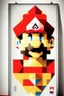 Placeholder: Geometric Mario poster