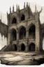 Placeholder: dark fantasy art of a medieval abandoned hall