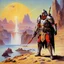 Placeholder: ConceptSheet [by Bruce Pennington]: lawful paladin and his espadon with AD&D statistics