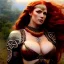 Placeholder: portrait 'beautiful Sexy busty Redhead Sif',Braids, celtic tattoed,painting by gaston bussiere, greg rutkowski, yoji shinkawa, yoshitaka amano, tsutomu nihei, donato giancola, tim hildebrandt, oil on canvas, cinematic composition, extreme detail,fit full head inside picture,32k