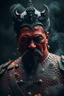 Placeholder: stalin the dictator , red skin, scales, unreal engine 6, high detail, intricate, cinematic. photoshoot style, intricate, studio lighting, masterpiece , highly detailed, 8k, best quality, fire, smoke, dramatic,d,<lora:mshn:0.7>,<lyco:Warrior_Couture:0.5>,