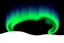 Placeholder: graphic shape of the aurora borealis. slight resemblance to a crown. smooth vector on black