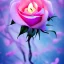 Placeholder: a magical crystal a light pink rose, pink and blue wisteriapink, magnolias pink, blue lake,sun,white swanns,pink vertical, blue lake,sharp, vines, candlelit, endor, ornate, elegant, highly detailed, artstation, concept art, smooth, sharp focus, illustration, 8k, splash art, wallpaper, key visual