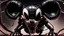 Placeholder: a spider mickey mouse hybrid, photorealism, movie screen capture, horror, sci-fi, retrofuturism, evil, demon-like