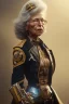 Placeholder: grandma steampunk, daylight, leather uniform, higly-detailed, soft light atmosphere，8k, artgerm, derek zabrocki, greg rutkowski, hdr，light effect，