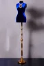 Placeholder: dark blue velvet Necklace Mannequin Stand on a luxury table