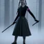 Placeholder:  Greta Thunberg with wednesday addams black dress,soft goth libstick, wednesday addams make up, overknee socks, dramatic lighting, highly detailed oil painting, volumetric lighting