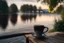 Placeholder: Coffee in a very nice view by the river . 8k, sony,sony 50mm 1.4, --ar 16:9