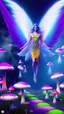 Placeholder: psychedelic angel flying in a magic forest full of coloured mushrooms, fluorescent, ultra detailed, photorealistic