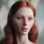 Placeholder: beautiful caucasian woman with long curly redhair portrait hyper realistic